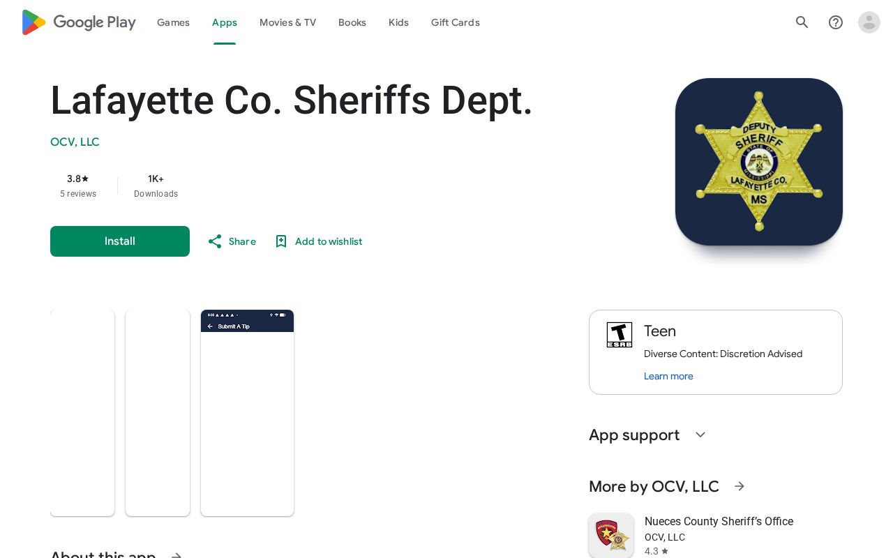 Lafayette County Sheriff Google Play public-safety app source