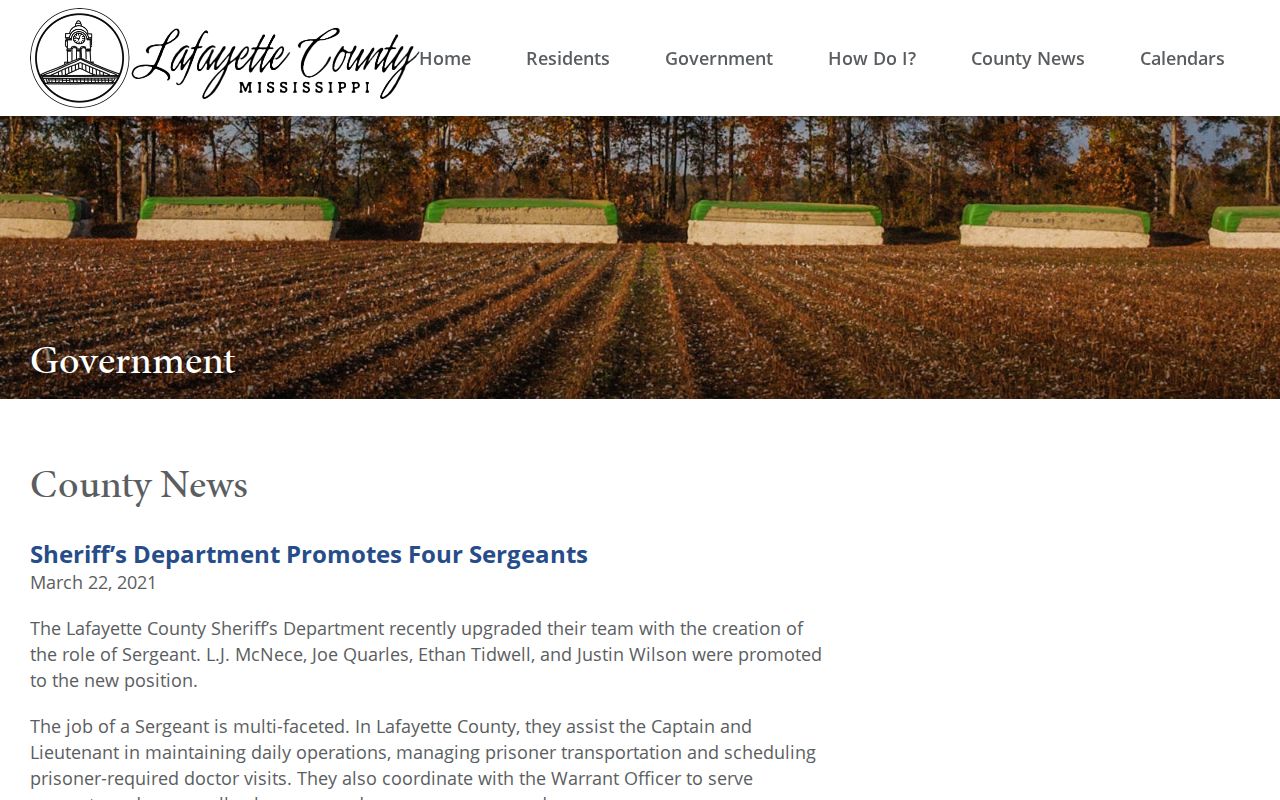 Lafayette County warrant-service record source